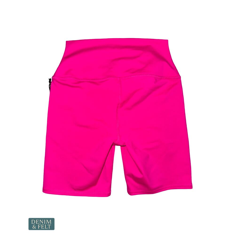 NEW Alo Yoga Airbrush High Waist Biker Shorts Neon Pink Sculpting Activewear XS - Picture 6 of 11